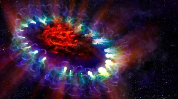 Исследователи наблюдают магнитное поле, генерируемое остатком сверхновой 1987A